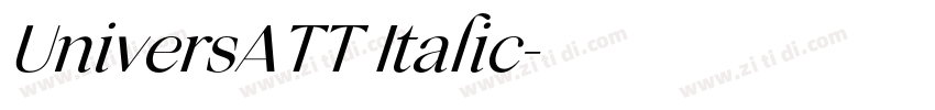 UniversATT Italic字体转换